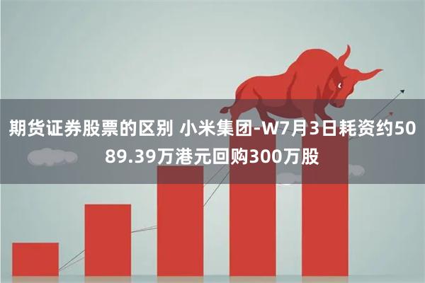 期货证券股票的区别 小米集团-W7月3日耗资约5089.39万港元回购300万股